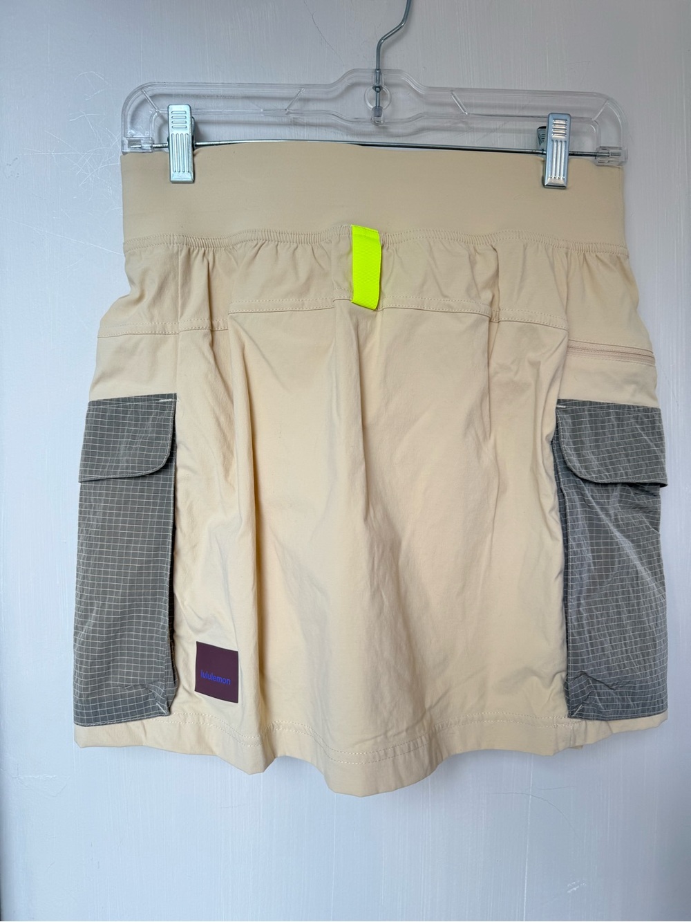 lululemon athletica Beige Athletic Skort with Neon Green Trim - Picture 11 of 15